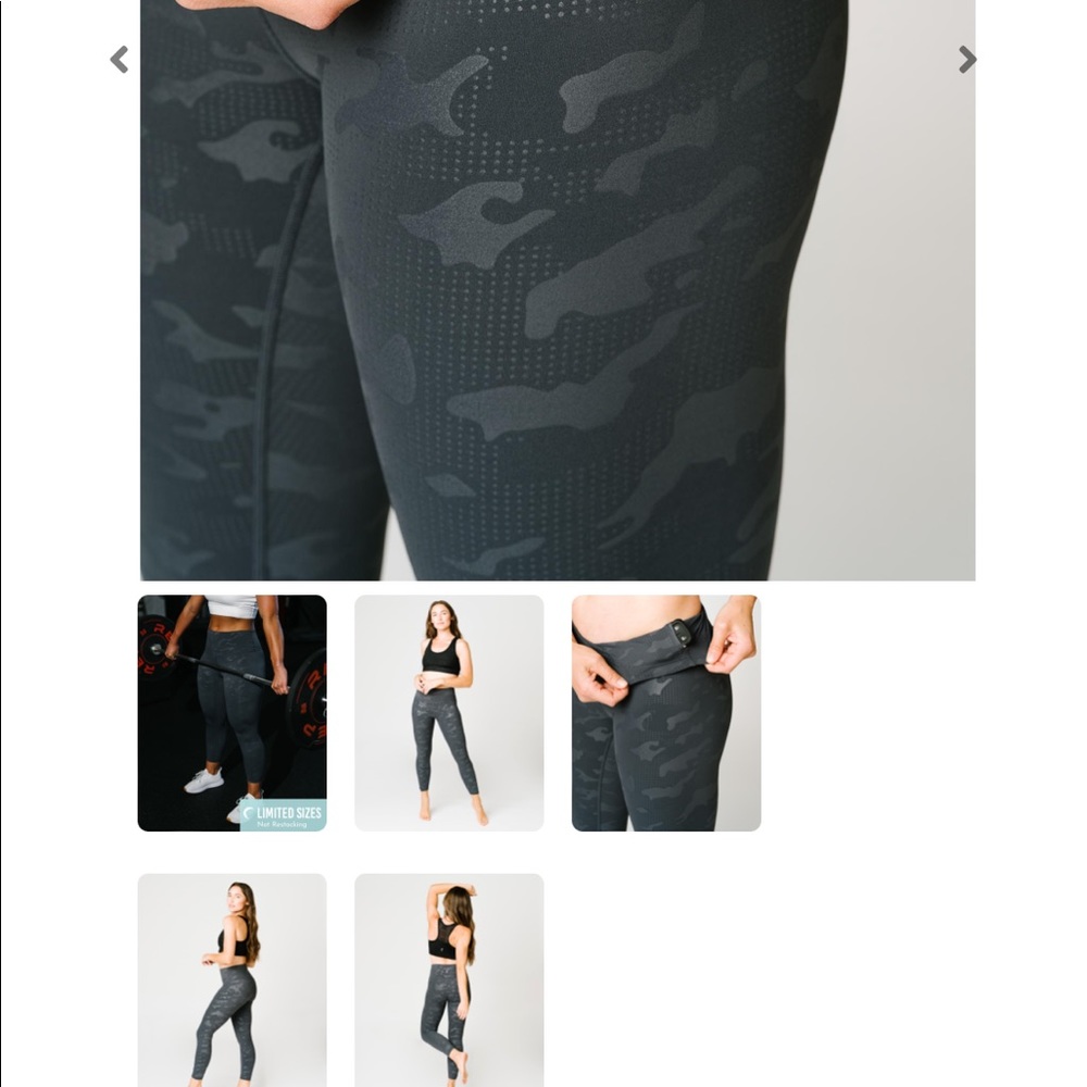 Zyia Battleship camo luxe 7/8 leggings, size 6-8